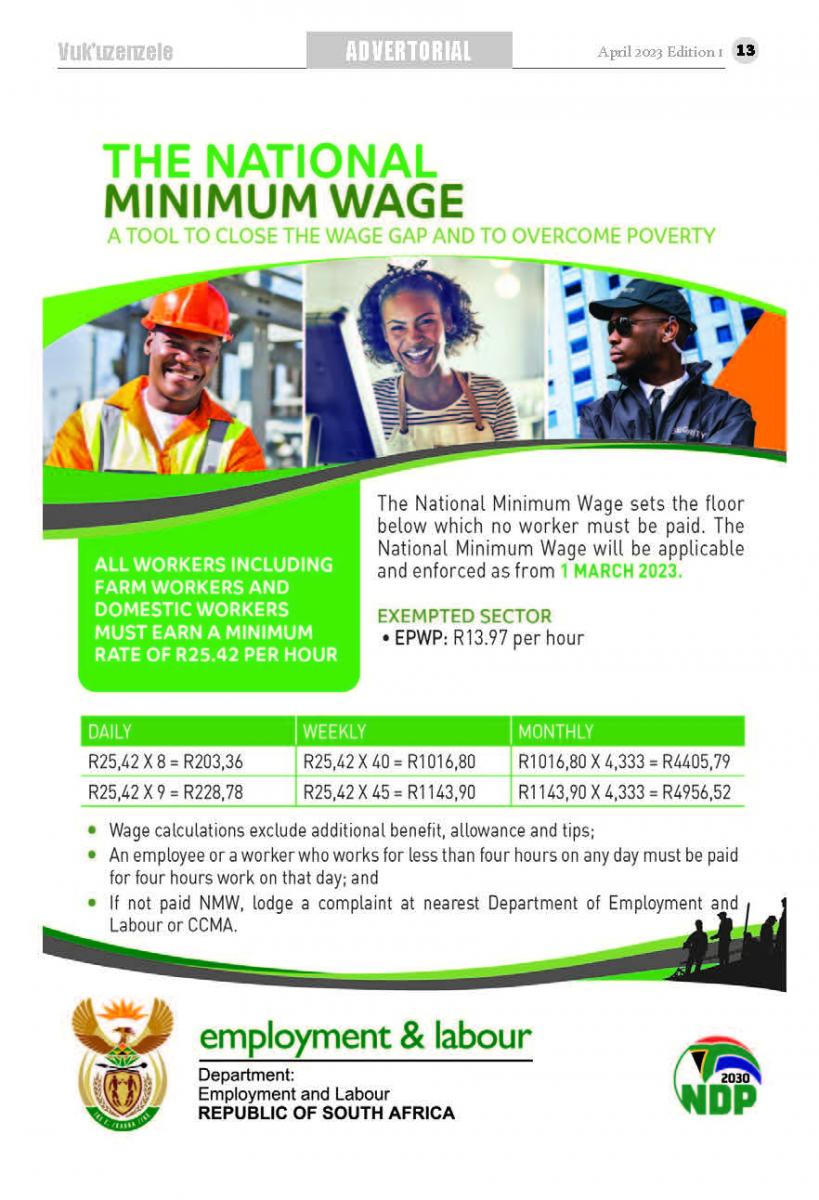 The National Minimum Wage Vuk uzenzele